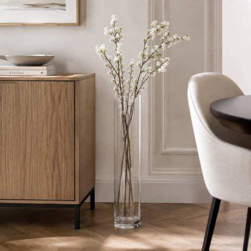 (65cm, Wide Cylinder) Tall Glass Flower Vase Display 2