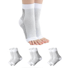 (L XL, White) 3 pairs Neuropathy Socks, Soothe Socks for Neuropathy Pain, Tendonitis compression socks, Plantar Fasciitis, Neuropathy