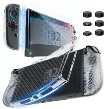 HEYSTOP Custodia per console Nintendo Switch 2 Dockable set vetro temperato — accessori nintendo switch