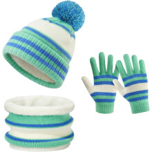 Conjunto de Invierno para Niños Gorro Bufanda Guantes Cálido y Elegante 6-12 años — ropa invierno niños