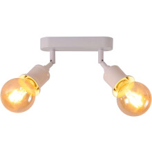 TWSXTE Lampada da Soffitto a Due Luci in Stile Industriale Retro Plafoniera 60W Bianca — illuminazione soggiorno