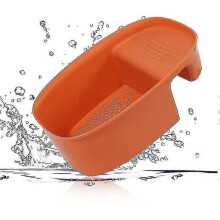 Multifunctional Sink Filter Strainer Drain Basket for Kitchen - Yellow, 21x13.5x7.5cm, Durable Plastic, Organizes Sink Area