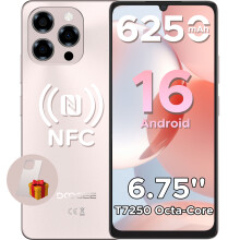 (GOLDEN) DOOGEE Note 58 Pro Mobile Phones, 32(8+24) GB+256GB 2TB TF, 6250mAh & 6.75" HD+ 90Hz Display, Newest Android Smartphone