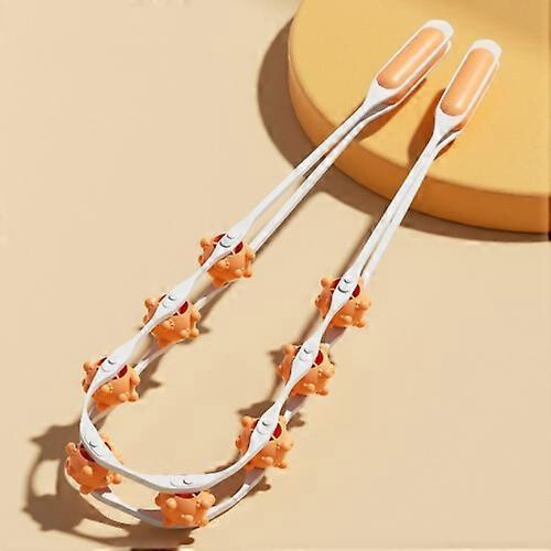 (Yellow) Shoulder Neck&Back Dredging Meridian Manual Roller Massager