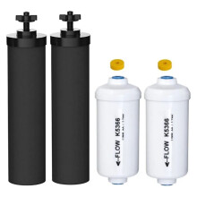 Replacement for 2 BB9-2 and 2 PF-2 Fluoride Water Filter Compatible with Black Gravity Water Filtering System