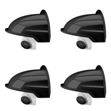 4X Protective Cover Shield Wall Waterproof Rainproof Cover Outdoor Camera Protection Box Security Camera Outer Cover-A