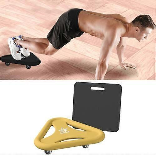 (Yellow) Fitness Multi-function Universal Triangle Abdominal Plate