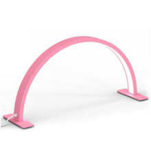 (Pink) Half Moon Light for Nail Desk USB Desk Lamp for Nail Lash Eyelash Tattoo Eyebrows LED Table Lamp Work Desk Lamp Pink