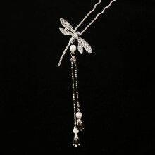 (B) Vintage Dragonfly Hairpin with Tassel - Women\'s Gift