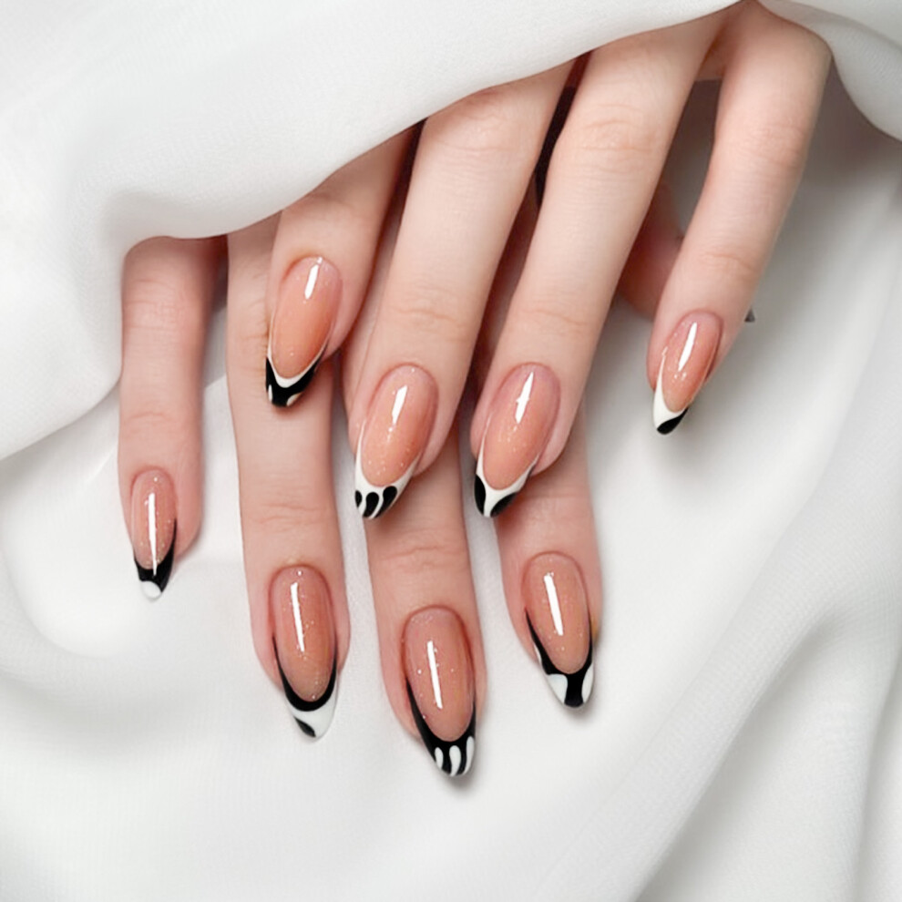 Reach-Tools Glossy Nude Almond Press-On Nails For Daily & Party Wear