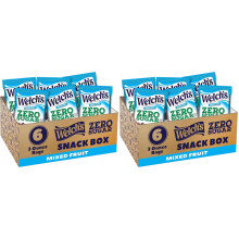 Welch's Zero Sugar Fruity Bites,Mixed Fruit Snack Box,Gluten Free & Sugar Free Snacks,3oz Snack Packs,(Pack of 12)