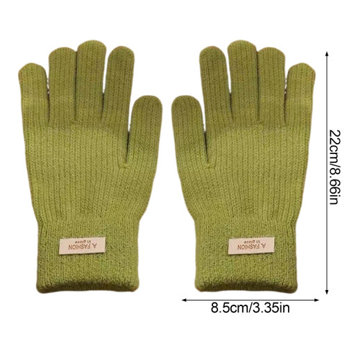(Green) Touchscreen Strickhandschuhe für Radfahren & Wandern