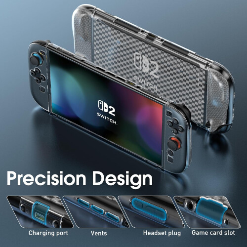 HEYSTOP Custodia per console Nintendo Switch 2 Dockable set vetro temperato — accessori nintendo switch 2