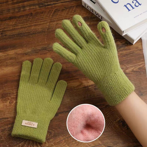 (Green) Touchscreen Strickhandschuhe für Radfahren & Wandern 2