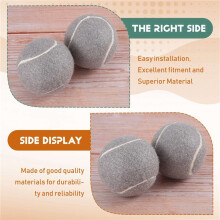 2 PCS Precut Walker Tennis for Furniture Legs and Floor Protection, Heavy Duty Long Lasting Pad Covering,Grey