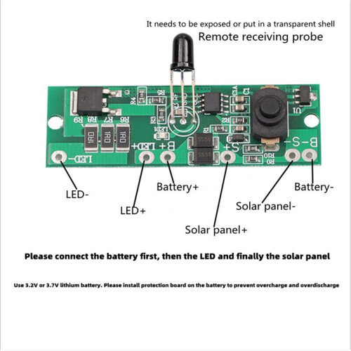 3.2V 3.7V Solar Street Light Control Panel Circuit Board with Remote Control Solar Street Light Driver Board 1