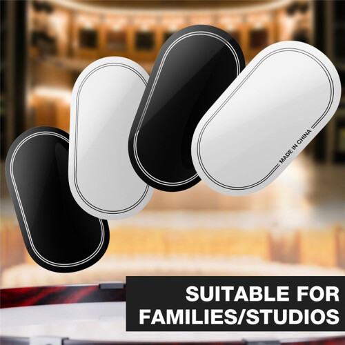 4PCS Double Drum Pedal Patches, Self-Adhesive Drumhead Protector Stickers Mute Pad, Kick Drum Patch 2