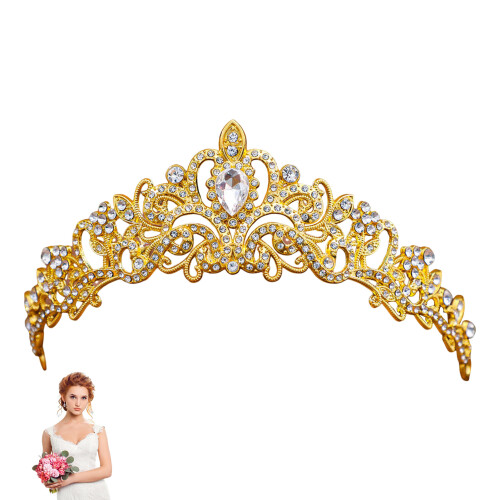 (2) Diadème Vintage Strass Mariage Cosplay 1