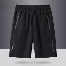 (Black,3XL)Pantalones cortos deportivos de verano para hombre con alta elasticidad y cómodos mezcla de tela de bambú