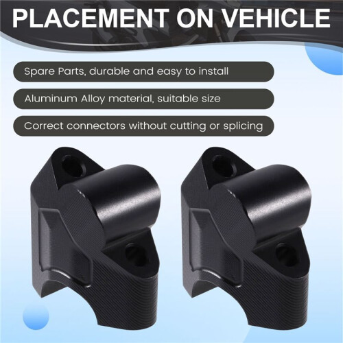 Motorcycle Accessories Handlebar Riser Drag Handle Bar Clamp Extend Adapter for  800MT 700MT 450MT Black 1