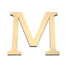 PATIKIL 7.87 Inch 3D Acrylic Alphabet Mirror Wall Stickers Letter m Self-Adhesiv