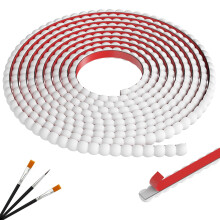 JSIWOTH Decorative Bead Pearl Wall Molding Trim, 3.05m Peel and Stick Trim