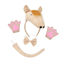 Volwassen kinderen paardenkostuumaccessoires 3D-1