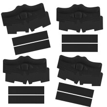 4 paar ademende hielsteunpads met riemen voorkomen-Zwarte M