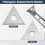 3Pcs 1inch Triangle Paint Scraper Paint Scraper Carbide Blades Double-Edged Reversible Replacement Blade 3