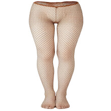 Mode V-taille netkousen met glitters metallic draden-Bruin