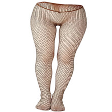 Sprankelende mesh panty Elegant goud zilver-Donkere koffie