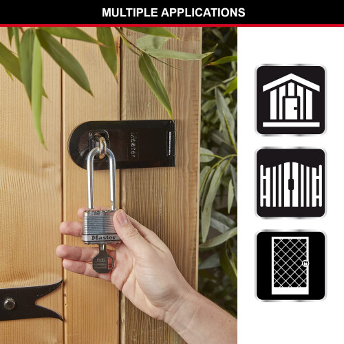 Master Lock MASTER LOCK Heavy Duty Padlock, Security Level 8/10, Keyed, Laminated Steel, Wea 2