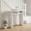 VidaXL vidaXL Console Table with Storage High Gloss White 100 x 39.5 x 75 cm 2