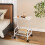 Living And Home Mobile Side Table with Lower Basket, White 2