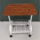 Living And Home Mobile Side Table with Lower Basket, Walnut 5