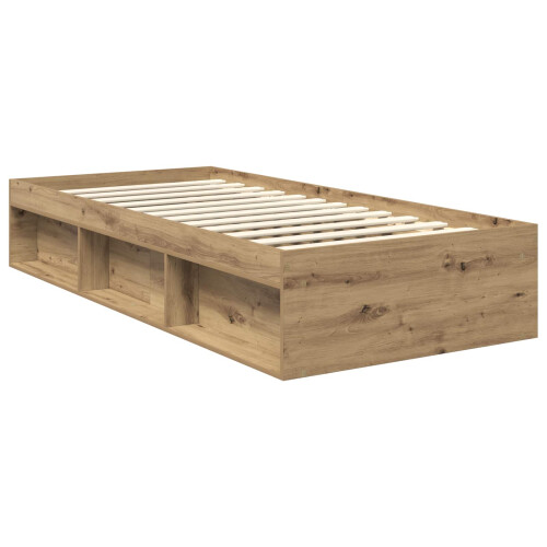 VidaXL vidaXL Bed Frame Artisian Oak 90 x 200 cm Solid Pine Wood 2