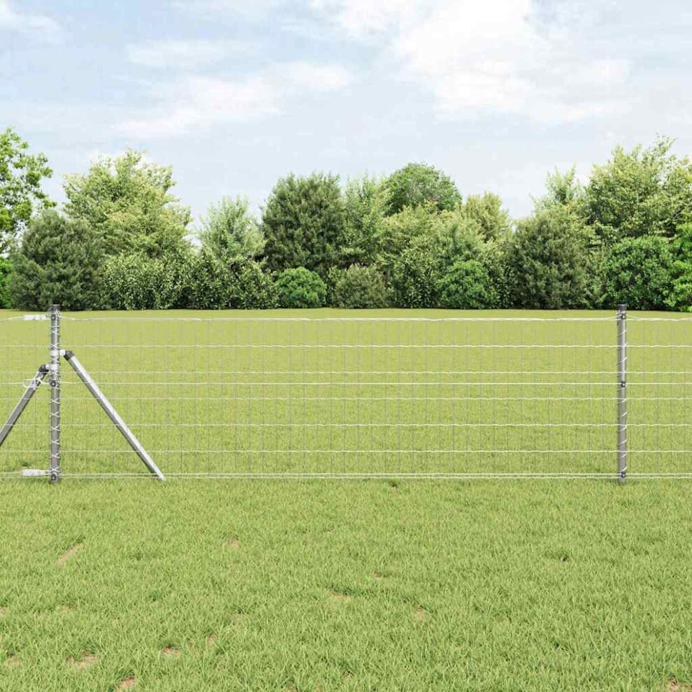 Vidaxl Ground Fix Welded Wire Fence 25 X 0.4 M (W X H)