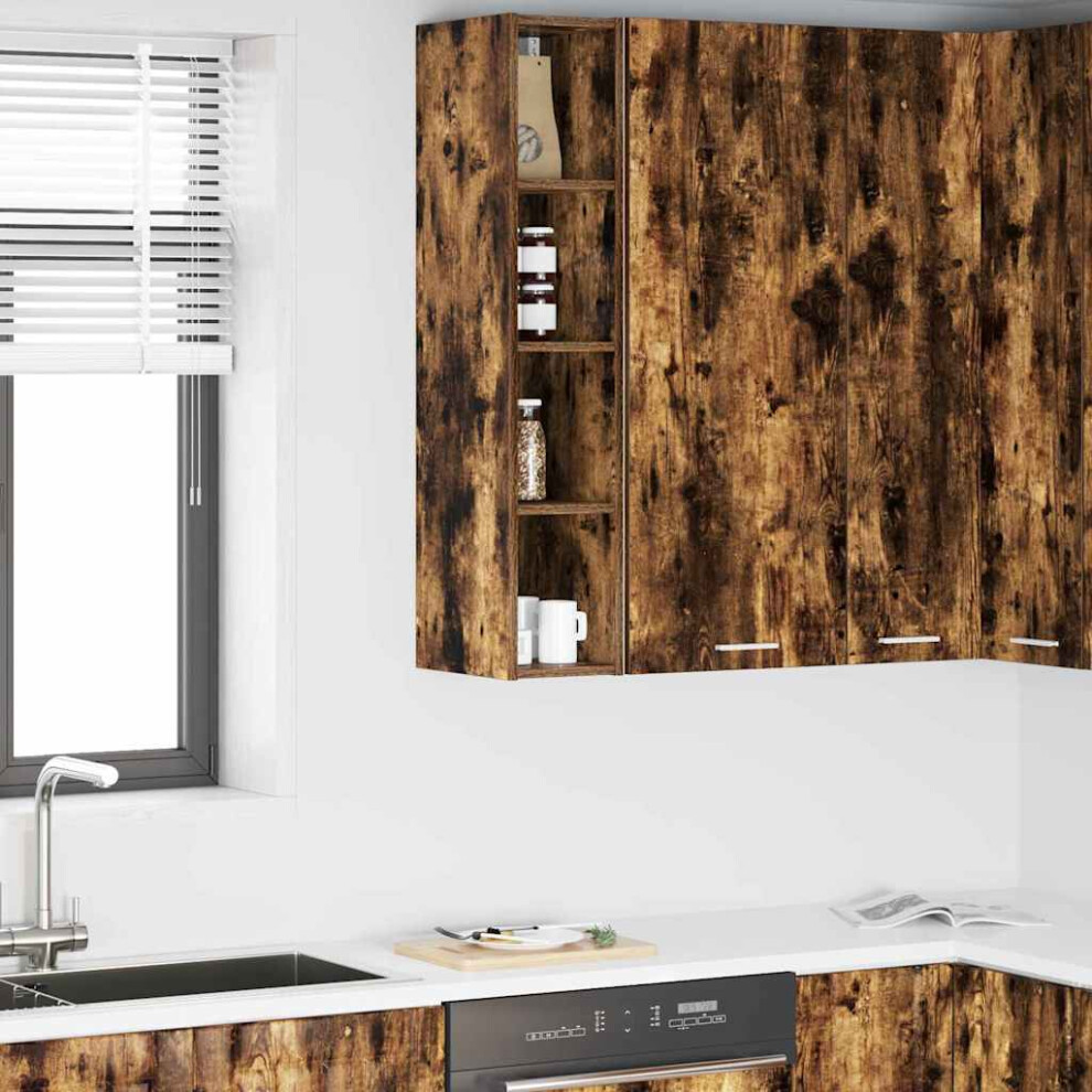 Vidaxl Hanging Cabinet Smoked Oak 20 X 29.5 X 100 Cm Engineered Wood