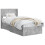 VidaXL vidaXL Bed Frame with Storage and Headboard Concrete Grey 100 x 200 cm 5