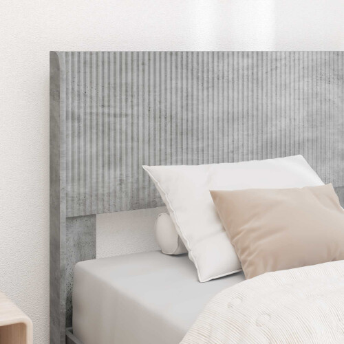 VidaXL vidaXL Bed Frame with Storage and Headboard Concrete Grey 100 x 200 cm 2