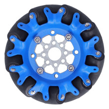 4in Omnidirectional Wheel SPCC Steel Shaft TPU Rubber Roller Robot Car Omni ComponentsRight 5606?0000?0100
