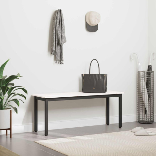 VidaXL vidaXL Bench White 110 x 35 x 45 cm Solid Pine Wood 1