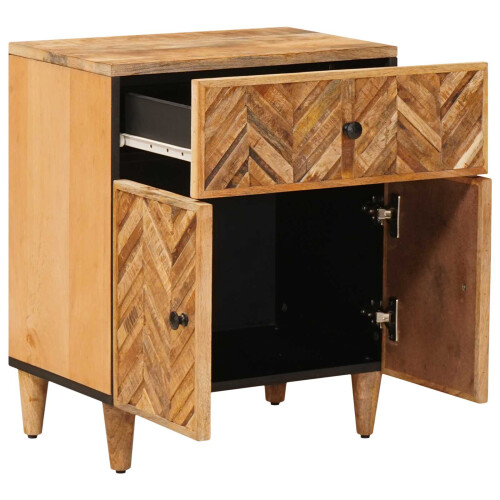 VidaXL vidaXL Bedside Table Brown 50 x 33 x 60 cm Solid Mango Wood 1