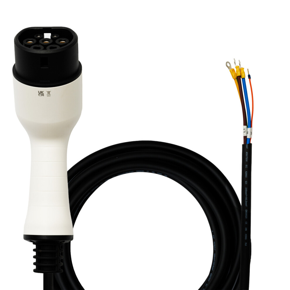 Ev Mode 3 Tethered Car Charging Cable Type 2 - 5M 5056077929879