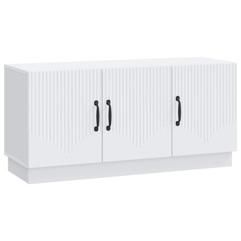 Vidaxl Tv Cabinet White 99 X 34.5 X 47 Cm Engineered Wood