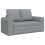 VidaXL vidaXL Folding Sofa Bed Light Grey 148 x 71 x 83 cm Fabric 2