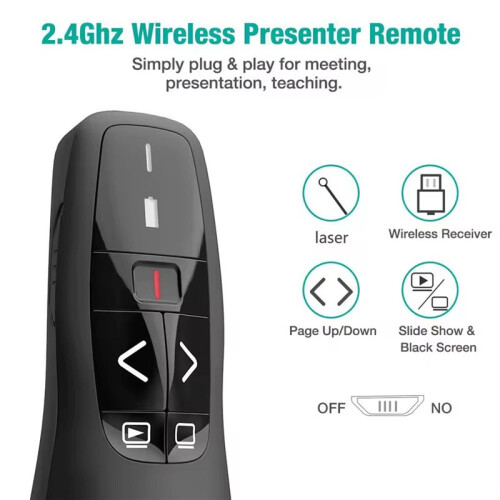 2.4GHz Wireless USB PPT Presenter Pen Universal Wireless USB PPT Presenter Controller Slideshow Presenter Pen 2
