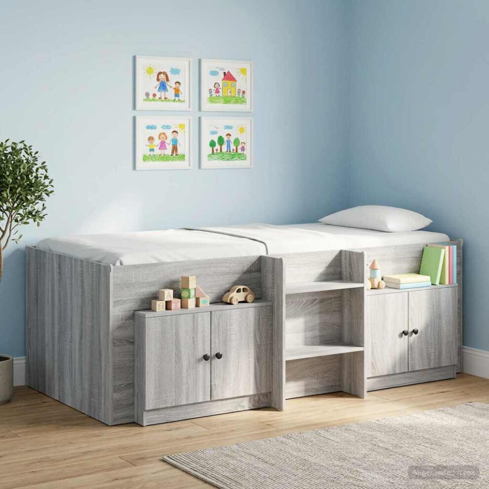Vidaxl Storage Cabinet For Loft Bed 2 Pcs Grey Sonoma 66 X 35 X 48 Cm