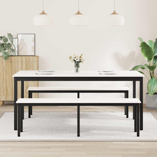 VidaXL vidaXL Dining Table White 180 x 90 x 75 cm Solid Pine Wood 2