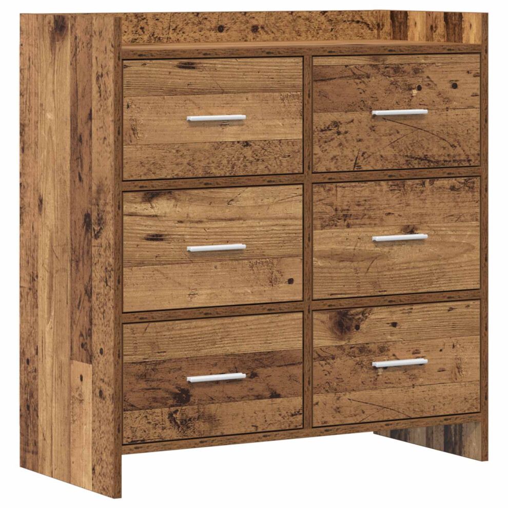 Vidaxl Sideboard Old Wood 75 X 33 X 80 Cm Engineered Wood